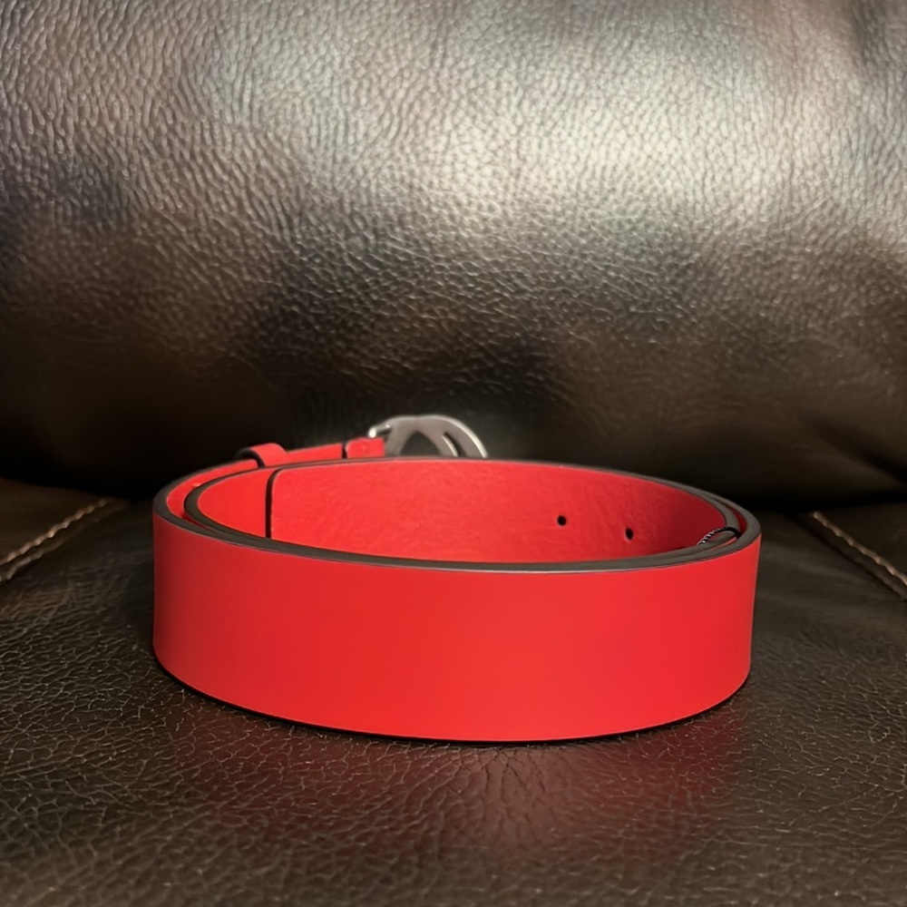 Gucci unisex interlocking GG Marmont logo monogram leather buckle belt NEW - Picture 6 of 9
